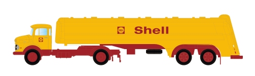 MiNis LC3476 - N - Mercedes-Benz L322 Tank-Sattelzug Shell